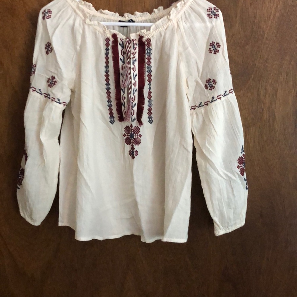 White linen top